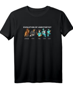 Evolution Of Anesthetist T-Shirt für Anästhesie Ärzte  Entwicklung der Narkosemedizin in stilvollem Design