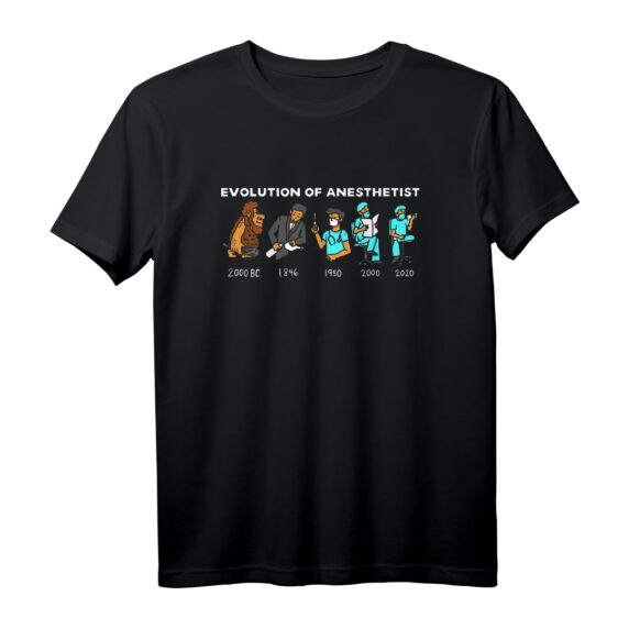 Evolution Of Anesthetist T-Shirt für Anästhesie Ärzte  Entwicklung der Narkosemedizin in stilvollem Design