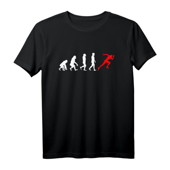 Evolution Sprinter T-Shirt  Geschenk für Läufer & Sprint-Athleten, lustiges Laufshirt für Weihnachten & Geburtstage