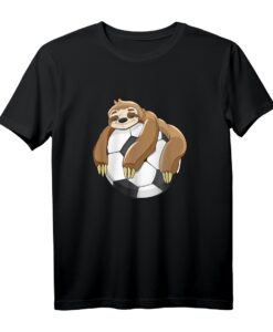 Faultier Fußball T-Shirt für Jungen  Lustiges Geschenk für Fußballspieler & Faultierliebhaber, perfekt für Geburtstag & Training