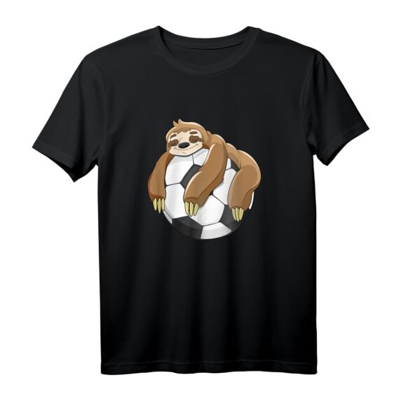 Faultier Fußball T-Shirt für Jungen  Lustiges Geschenk für Fußballspieler & Faultierliebhaber, perfekt für Geburtstag & Training