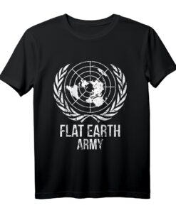 Flat Earth Army T-Shirt mit Planetenkarte - Geschenk für Wissenschaftler, Astrophysiker, Space & Sci-Fi Fans, perfekt für Vatertag, Weihnachten & Geburtstag