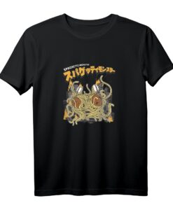 Fliegendes Spaghetti Monster Pastafari T-Shirt  Humorvolles Geschenk für Atheisten, Agnostiker, Anime- & Cartoon-Fans, Damen, Herren & Kinder
