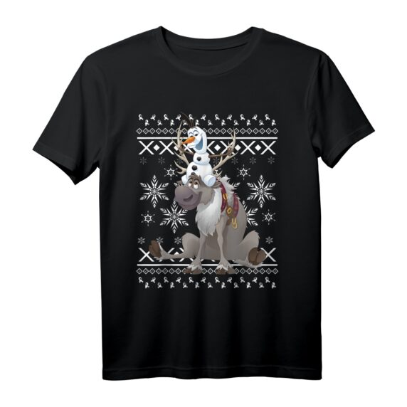 Frozen Olaf und Sven Freundschafts-Portrait T-Shirt zum 40. Geburtstag - Offiziell lizenziertes Disney Frozen Geschenk