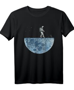 Gemähter Mondstern-Astronaut Mäht den Mond Rasen T-Shirt  Lustiges Weltraum- und Astronauten-Geschenk für Kinder und Erwachsene