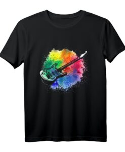 Gitarre Rock n Roll Bass Vintage Metall Instrument T-Shirt  Für Musiker, Gitarristen & Metal Fans im Retro Style
