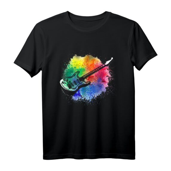 Gitarre Rock n Roll Bass Vintage Metall Instrument T-Shirt  Für Musiker, Gitarristen & Metal Fans im Retro Style