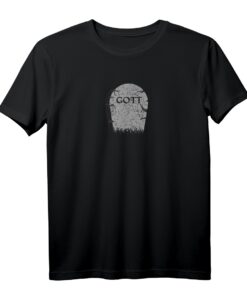 Gott ist tot Grabstein Atheisten T-Shirt  Humorvolles Statement gegen Religion für Skeptiker und Atheisten