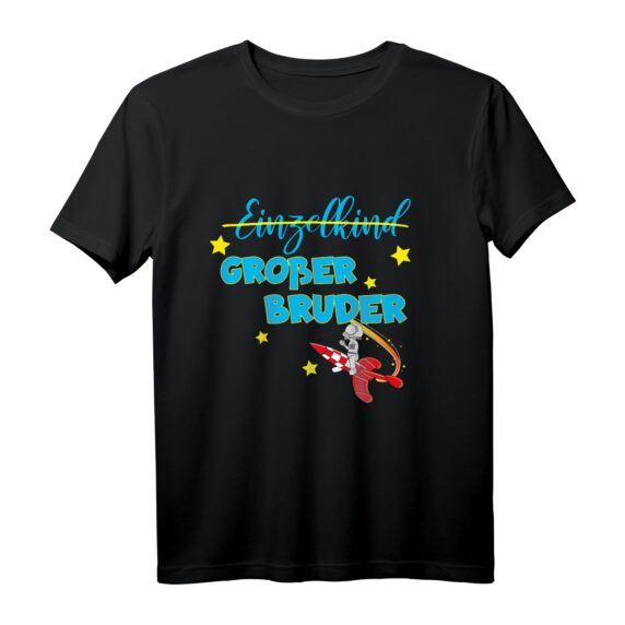 Großer Bruder T-Shirt mit Rakete und Astronaut - Perfektes Geschenk für werdende große Brüder, Geschwister und Baby-Fans