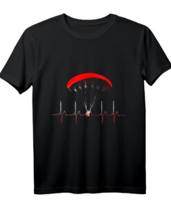Herzlinie Paragliding T-Shirt  Perfektes Geschenk für Gleitschirmflieger, Extremsportler & Flugbegeisterte zu Weihnachten, Ostern & Geburtstag