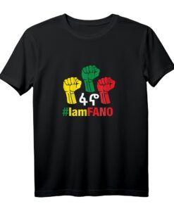I am Fano FST T-Shirt - Stolzes äthiopisches Design mit Flagge für kulturelle Identität und Herkunft