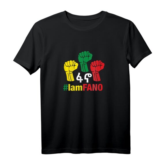 I am Fano FST T-Shirt - Stolzes äthiopisches Design mit Flagge für kulturelle Identität und Herkunft