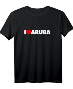 I Love (Herz) Aruba T-Shirt - Lustiges Geschenk für Aruba-Liebhaber & Urlauber
