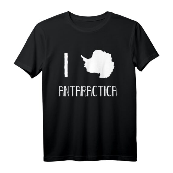 Ich Liebe Die Antarktis T-Shirt - Lustiges Expedition Motiv mit Pinguin für Liebhaber, Reise- und Kontinenten-Fans als Geschenk