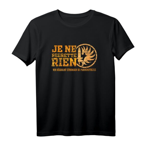 Je ne Regret Rien - Legion Etrangere T-Shirt für Soldaten, Veteranen & Militärfans mit Emblem & Fallschirm-Design