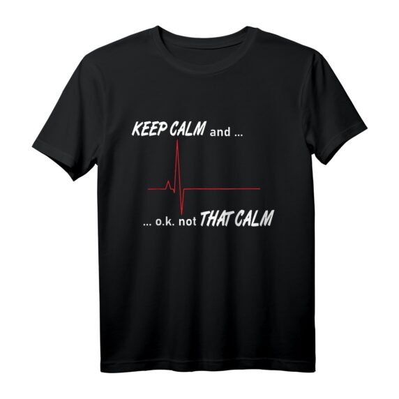 Keep Calm Herzschlag Rettungsdienst T-Shirt  Humorvolles Geschenk für Sanitäter, Ärzte, Medizinstudenten & Kollegen
