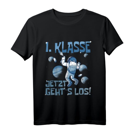 Kinder 1. Klasse Einschulung Astronauten T-Shirt - Lustiges Geschenk für den Schulanfang & Erstklässler
