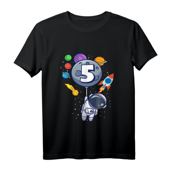 Kinder Astronaut 5 Jahre Raumfahrt Weltraum T-Shirt  Perfektes Geburtstagsgeschenk & Outfit für kleine Weltraum-Fans