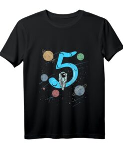 Kinder Astronaut Shirt zum 5. Geburtstag  Weltraum Design für Jungen & Mädchen, tolles Geschenk für kleine Raumfahrtfans