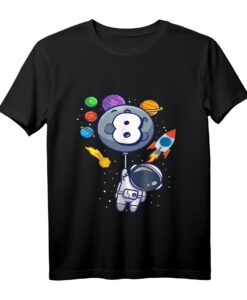 Kinder Astronaut T-Shirt für 8 Jahre Raumfahrt & Weltraum - Perfektes Geburtstagsgeschenk für Jungen und Mädchen