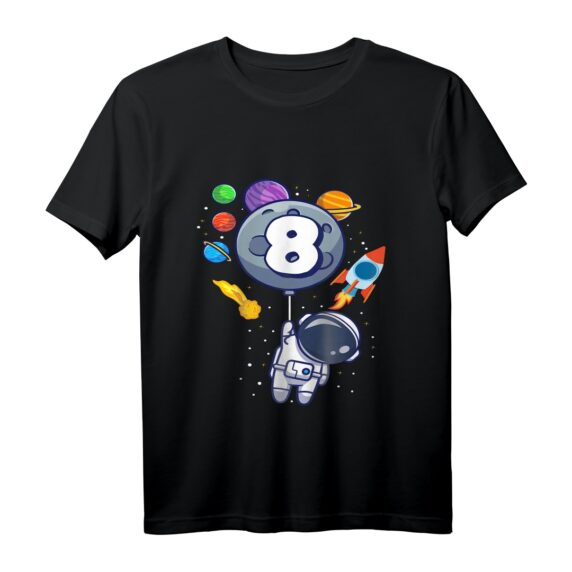 Kinder Astronaut T-Shirt für 8 Jahre Raumfahrt & Weltraum - Perfektes Geburtstagsgeschenk für Jungen und Mädchen