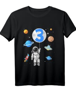 Kinder Astronaut T-Shirt zum 3. Geburtstag - Weltraum Outift für Jungen & Mädchen, perfektes Geschenk für kleine Raumfahrer