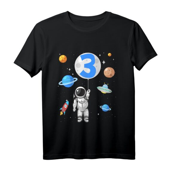 Kinder Astronaut T-Shirt zum 3. Geburtstag - Weltraum Outift für Jungen & Mädchen, perfektes Geschenk für kleine Raumfahrer