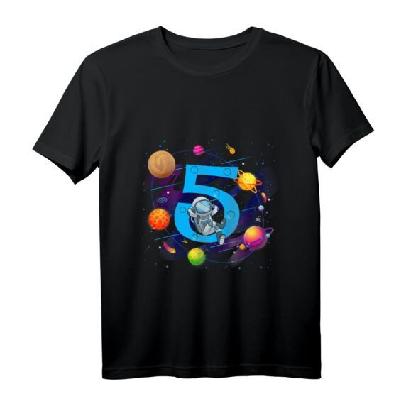 Kinder Astronaut T-Shirt zum 5. Geburtstag - Perfektes Geschenk für kleine Weltraumfans Jungen und Mädchen