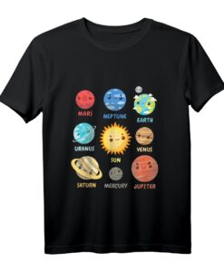 Kinder Sonnensystem Astronaut T-Shirt - Lustige Raumfahrt Kleidung für Weltraumfans, Astronomie & Planetengucker, perfektes Geschenk