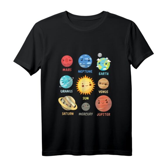 Kinder Sonnensystem Astronaut T-Shirt - Lustige Raumfahrt Kleidung für Weltraumfans, Astronomie & Planetengucker, perfektes Geschenk