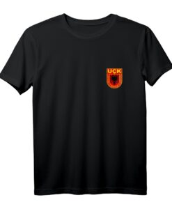 Kosovarisches Armee Wappen T-Shirt - Albanisches Patriotisches Shirt mit Adler für Kosovo & Albanien Supporter