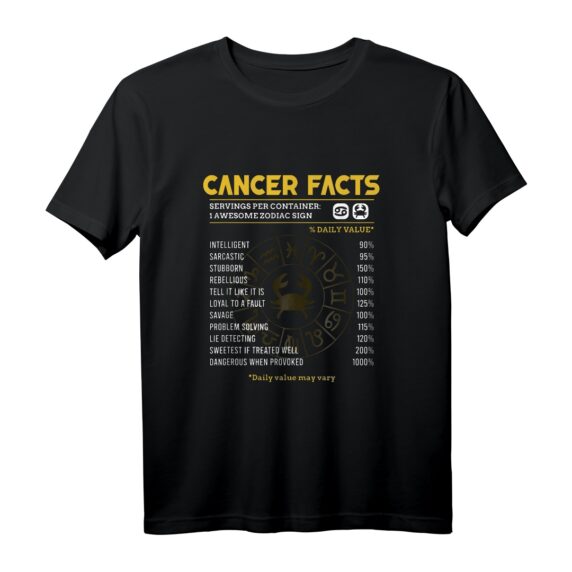 Krebs Sternzeichen Fakten T-Shirt - Lustiges Horoskop, Astrologie & Geschenk für Geburtstage, Jubiläen & Freunde