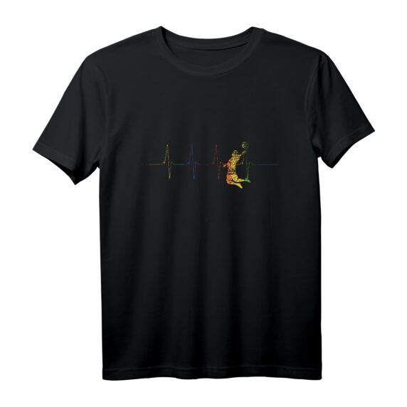 LGBT Basketballer Herzlinie Herzschlag Basketball T-Shirt  Perfektes Geschenk für Basketballspieler, Fans und Trainer zu Weihnachten & Geburtstag