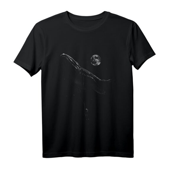 Lustiges Astronaut Hitching A Ride T-Shirt mit Mond, Sternen, Wal & Weltraum - Perfektes Geschenk für Familie & Freunde zu Anlässen