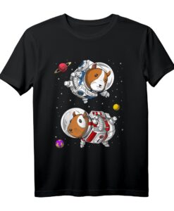 Meerschweinchen Astronaut Weltraum Kosmisches Kinder Jungen T-Shirt - Lustiges Raumfahrt T-Shirt für kleine Astronauten und Tierliebhaber