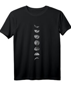 Mondphasen T-Shirt mit Illustrationen  Perfektes Geschenk für Wissenschafts- und Astronomie-Fans, Lehrer und Forscher
