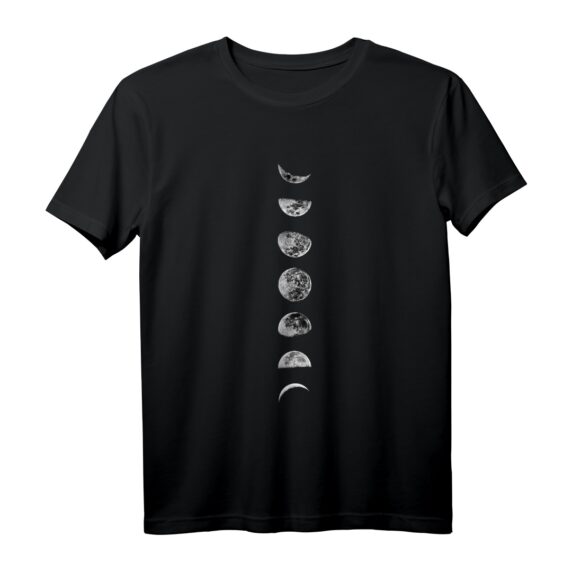 Mondphasen T-Shirt mit Illustrationen  Perfektes Geschenk für Wissenschafts- und Astronomie-Fans, Lehrer und Forscher