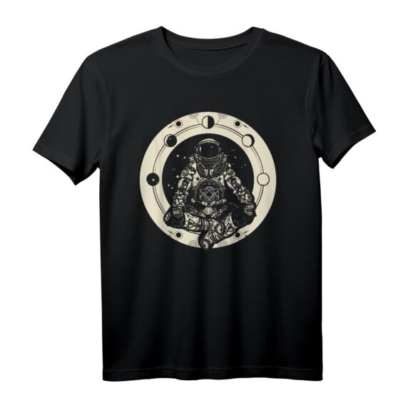 Mystisches Mondphase Astronaut T-Shirt - Esoterik, Witchcraft & Weltall Motive für Meditation & Astronomie-Fans