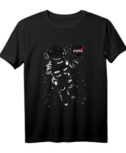 NASA Astronaut Float In Stars Space Logo T-Shirt - Offiziell lizenzierte NASA Kleidung für Raumfahrtfans