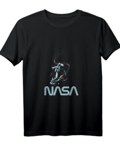 NASA Astronaut Sürfen auf Sternen Worm Logo Cool T-Shirt  Offizielles NASA Design für Raumfahrtfans