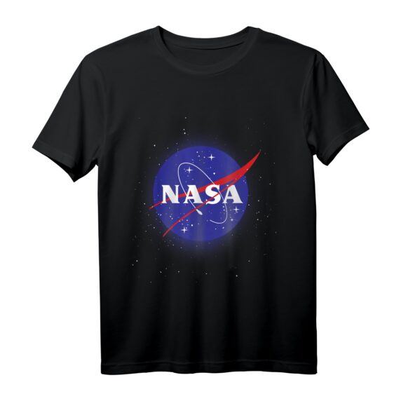NASA Logo In Space Graphic T-Shirt - Offiziell lizenziertes Weltraum-Design für NASA Fans
