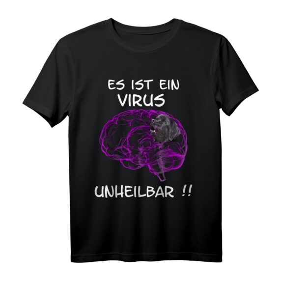 Neufundländer Es ist ein Virus Unheilbar T-Shirt  Lustiges Hundeshirt für Hundeliebhaber & Fans