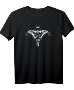 Occult Geometry Moon Rose Insekt Witchcraft Hexe Gothic T-Shirt  Magisches Esoterik-Design für Witchcraft, Tarot, Sacred Geometry & Gothic Fans