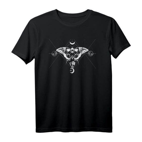 Occult Geometry Moon Rose Insekt Witchcraft Hexe Gothic T-Shirt  Magisches Esoterik-Design für Witchcraft, Tarot, Sacred Geometry & Gothic Fans