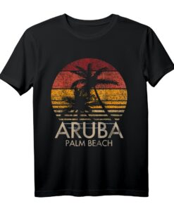 Palm Beach Aruba Frühlingsferien T-Shirt mit Palmen - Perfekt für Spring Break, Florida & Bahamas Reisen