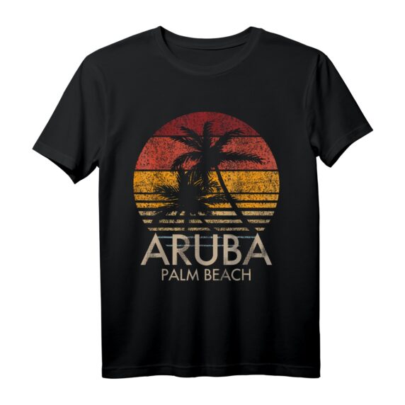 Palm Beach Aruba Frühlingsferien T-Shirt mit Palmen - Perfekt für Spring Break, Florida & Bahamas Reisen