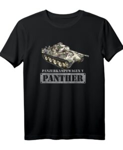 Panther Panzer V Deutsches WW2 Panzer T-Shirt  Detailierte Illustration des berühmten deutschen Panzerkampfwagen für Geschichts- und Panzerfans