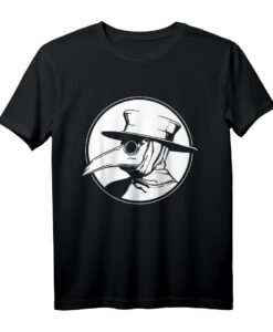 Pest Arzt Mittelalter Gothic LARP Pestdoktor T-Shirt mit Pestmaske - Perfekt für Kostümpartys & Gothic Fans