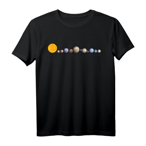 Reflektierendes Sonnensystem T-Shirt für Astronomie-Fans - Perfekt für Wissenschaftsclubs, Schule & als Geschenk