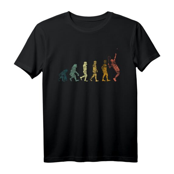 Retro Evolution Tennis T-Shirt  Perfektes Geschenk für Tennisspieler, Sportliebhaber und Trainer zu Weihnachten & Geburtstag